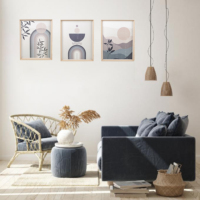 Sofine – peinture d'art moderne imprimé, peinture d'art mural abstraite décorative en bois