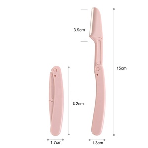 Maquinilla de afeitar de cejas, herramienta de corte de cejas plegable, 3 colores, logotipo personalizado, nuevo diseño - Product Image 2