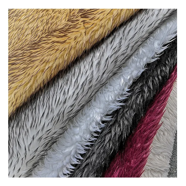 Plain Top Printing Jacquard Faux Synthetic Fur Fabric For Car Seat Cover / Garments / Hats