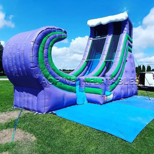 Inflatable hung hăng trượt nước nửa ống hung hăng trượt nước Inflatable Hoang Dã Ghềnh <span class=keywords><strong>Slide</strong></span> để bán - Product Image 1