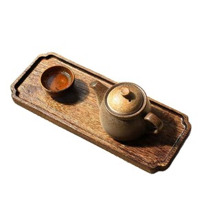 Wooden <b>Trays</b> For <b>Tea</b> And Snacks Ginkgo Leaf Shape Natural Wood Home Coffee Shop Serving <b>Tray</b> - Product Image 2