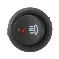 Interrupteur à bascule 12V 20A pour voiture et bateau, avec voyant LED rouge rond, marche/arrêt, 3 broches, pour tableau de bord de voiture et bateau