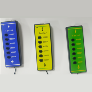 Penguji pagar listrik portabel profesional, 6000 <span class=keywords><strong>Volt</strong></span> deteksi tegangan tinggi cangkang hijau mata - Product Image 1