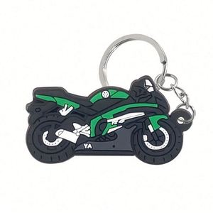 Venta al por mayor de llaveros de goma 2D 3D con logotipo personalizado en relieve para motocicleta, llavero clásico para coche, llavero de PVC suave para motocicleta - Product Image 4