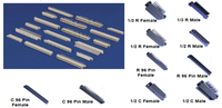 Conectores y Enchufes Industriales Europeos DIN41612 de 96/64 Pines para Placas de Circuito, Origen China