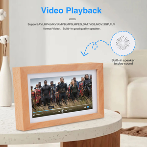 Màn hình hiển thị 7-inch cho hình ảnh và video phát lại điện tử Wifi P2P gỗ sồi Khung ảnh kỹ thuật số 2000mAh quà tặng doanh nghiệp - Product Image 3