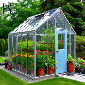 Fabbrica vendita diretta <span class=keywords><strong>giardino</strong></span> <span class=keywords><strong>in</strong></span> policarbonato foglio verde casa con telaio <span class=keywords><strong>in</strong></span> lega di alluminio impianto serra - Product Image 4