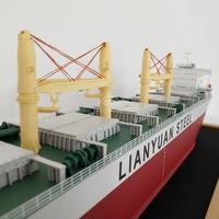 Modèle de bateau cargo en vrac en plastique miniature personnalisé de 65cm Mini bateau d'usine pour cadeaux de fantaisie