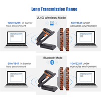 Scanner de pistolet de lecteur de codes à barres Bluetooth 1D longue portée avec base de charge