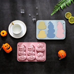 Y fai da te serie di <span class=keywords><strong>Halloween</strong></span> stampo in Silicone testa di zucca strega a forma di luna torta strumento biscotto biscotto teglia torta di riso torta stampo - Product Image 5