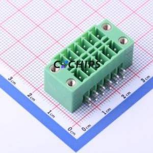 KF2EDGKRM-3.5-2*6P Plug-in Terminal Block Bent Lead Through Hole,P=3.5mm Board-to-Board / Socket Closed Screw Fixing 2x6P 3.5mm - Product Image 1