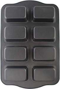 <span class=keywords><strong>Mini</strong></span> <span class=keywords><strong>moule</strong></span> à pain en acier au carbone, 8 cavités, cuisson antiadhésive, moules à gâteaux, brownies, <span class=keywords><strong>moule</strong></span> à pain - Product Image 3