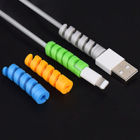 Protecteur de câble de charge en spirale pour Lightning, Type-C et Micro-USB, gaine de câble USB à haute élasticité pour éviter les dommages aux fils