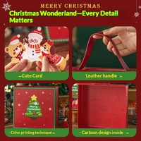 Boîte cadeau en forme de Noël, tendance Instagram, emballage mignon pour bonbons et snacks avec estampage, idéal pour offrir