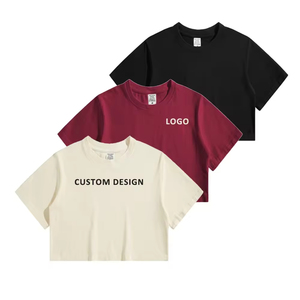 T-shirt gris mignon en coton pour <span class=keywords><strong>femme</strong></span> avec logo personnalisé COLOGND coloré XS taille décontracté court vêtements d'été - Product Image 1
