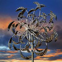 Sculpture cinétique en acier inoxydable