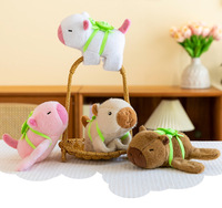 Jouet en peluche interactif Capybara mignon, super doux, avec sonnerie et rembourrage en coton PP, anti-stress, cadeau pour enfants