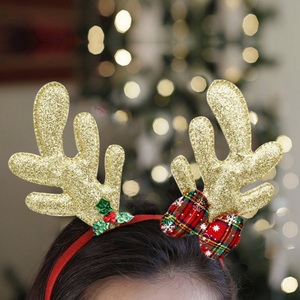 YUELIAN Factory Wholesale <b>Christmas</b> Hat Hair Accessories <b>Adult</b> Children Party Decoration 3D Cartoon <b>Headband</b> - Product Image 5