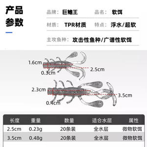 Nuevo Señuelo Mini de Camarón, Cebo Blando para Pesca de Lubina, Micro Señuelos Flotantes para Fondo, Hecho en China WW5GMNCXX - Product Image 2