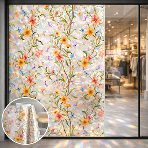 Film adhésif pour fenêtre arc-en-ciel, autocollant en verre givré pour la confidentialité, effet <span class=keywords><strong>de</strong></span> réfraction <span class=keywords><strong>de</strong></span> la lumière du soleil - Product Image 1