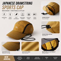 Gorra de Béisbol Japonesa con Cordón Ajustable, de Secado Rápido, Ligera y Transpirable, Unisex, para Deportes al Aire Libre, Uso Casual, Pesca, Ciclismo, Protección Solar