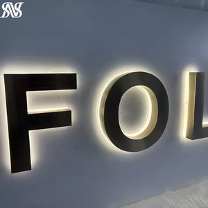 Acrylic + thép không gỉ Backlit bảng chữ cái chữ cái cao cấp bán lẻ cửa hàng chiếu sáng biển báo thanh lịch nội thất khách sạn dẫn đăng ký - Product Image 1