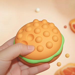 MHC Burger <span class=keywords><strong>Stress</strong></span> <span class=keywords><strong>Ball</strong></span> 3D Squishy Hamburger Fidget Brinquedos Silicone Descompressão Squeeze <span class=keywords><strong>Ball</strong></span> Fidget Brinquedo Sensorial