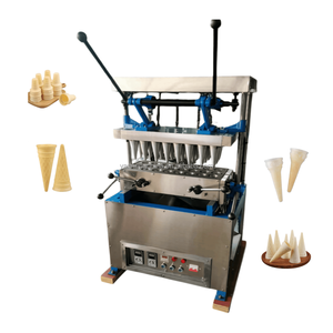 Machine professionnelle de pointe pour la fabrication de cornets de glace, machine à gaufrettes à bords fantaisie, machine à cornets de glace cuits - Product Image 1
