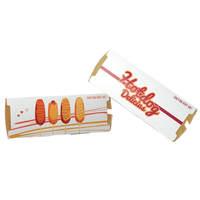 Boîtes en papier blanc d'emballage jetable résistant à la graisse de qualité alimentaire de fête avec impression personnalisée boîtes pliantes pour saucisses et hot-dogs