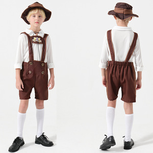 3 Pcs/Set Enfants Oktoberfest Lederhosen Costume <span class=keywords><strong>Homme</strong></span> <span class=keywords><strong>Bavarois</strong></span> Octoberfest Festival Allemand Bière <span class=keywords><strong>Homme</strong></span> Cosplay Halloween Party Costume - Product Image 1