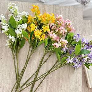 Flores Artificiales de Osmanthus Blancas y Púrpuras, Arreglo Floral de Seda para Decoración del Hogar, Accesorios para Fotografía de Bodas en Interiores - Product Image 4