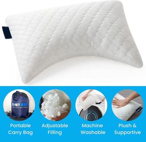 หมอนรองคอเมมโมรี่โฟมแบบเจลเย็น ขายดี สำหรับนอนหลับสบาย รูปทรงพระจันทร์ - Product Image 4