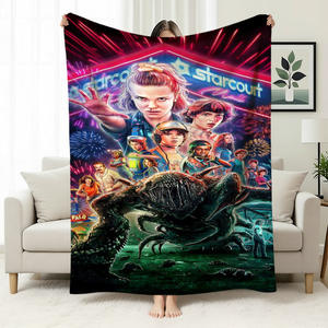 <span class=keywords><strong>Couverture</strong></span> en polaire <span class=keywords><strong>Stranger</strong></span> <span class=keywords><strong>Things</strong></span>, <span class=keywords><strong>couverture</strong></span> multifonctionnelle pour canapé, <span class=keywords><strong>couverture</strong></span> en polaire imprimée numériquement - Product Image 5