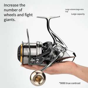 चिढ़ा धातु शरीर NAG8000-14000 कताई रील एकल पकड़ टेलीस्कोपिक मछली पकड़ने रील स्टेनलेस एल्यूमीनियम स्पैल लंबे कास्टिंग रील - Product Image 2