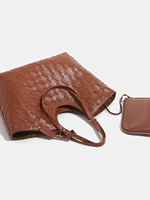 Nouveauté Sac fourre-tout haut de gamme tissé à la main résistant à l'eau pour femme, grande capacité, mode automne, polyvalent, porté épaule