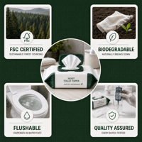 Papier toilette personnalisé Langqiao, fabricant OEM, vente en gros, biodégradable, en pâte de bois, doux, respectueux de la peau, en vrac