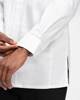 Chemises à manches longues blanches de nouvelle conception tendance Veste de chef Motif imperméable à l'huile de haute qualité