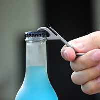 Pembuka Botol Gantungan Kunci Multifungsi dari Paduan Titanium Tahan Air, Tahan Lama, dan Portabel, Alat Saku untuk Berkemah dan Mendaki Gunung, Dapat Dipesan Sesuai Keinginan