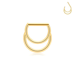 F136 titanio D forma nariz anillo pendientes 16G medio anillo oreja cartílago Tragus Helix Conch Piercing joyería - Product Image 4