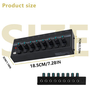 เครื่องขยายเสียงสเตอริโอแบบพกพา S-800 ตัวแยกเสียง 8 ช่อง สำหรับใช้ในบ้าน/ดีเจ เครื่องขยายเสียงหูฟัง 8 ช่องสัญญาณ - Product Image 5