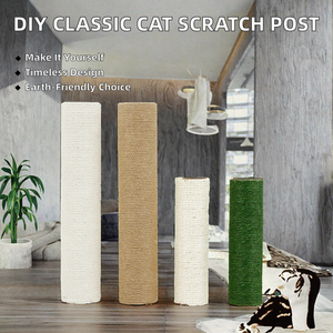 Torre Tiragraffi Classica Fai-da-te Eco-Friendly per Gatti con Palo di Ricambio in Corda di Sisal per Uso Interno e Giocattolo per Gattini - Product Image 2