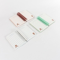 Cuaderno Portátil A7 Little Bear Chef, Encuadernación en Espiral de Hojas Sueltas, Regalo de Diseño Original, Cálido y Adorable, 100 Hojas Coloridas