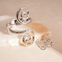 Ensemble de bijoux de mode pour femmes en deux pièces géométrique plaqué or en alliage de zinc bracelets porte-bonheur moustique bobine anneau Style