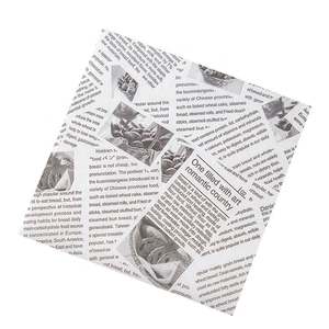 Papier enduit et papier résistant à la graisse sur mesure en gros pour sandwichs, hamburgers, vente chaude, papier de boulangerie jetable de qualité alimentaire résistant à la graisse - Product Image 1