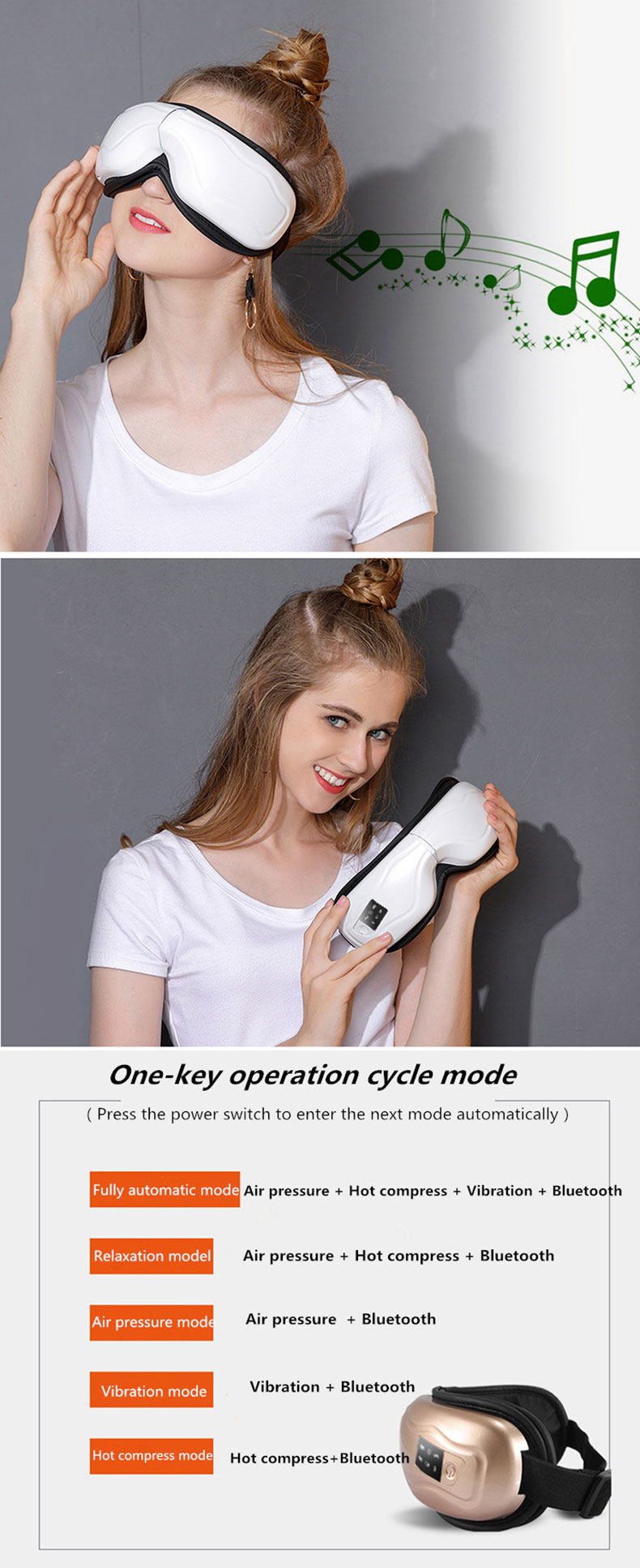 Intelligent Smart Cover Hot Heat Air Compress Heated Glasses Eye Relief Care Massage Relax Tool Machine Massager For Dry Eyes