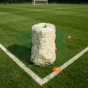 Rete da Calcio Professionale a Grandezza Naturale in PE Intrecciato, Rete di Ricambio per Porta da Calcio con Logo Personalizzato, Rete Standard per Porta da Calcio Vance - Product Image 6