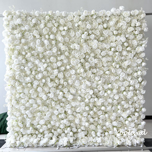 Decorazione per Matrimoni, Pannello <span class=keywords><strong>di</strong></span> <span class=keywords><strong>Fiori</strong></span> Artificiali a Parete 3D 5D, Sfondo Floreale Bianco 8ft X 8ft - Product Image 6