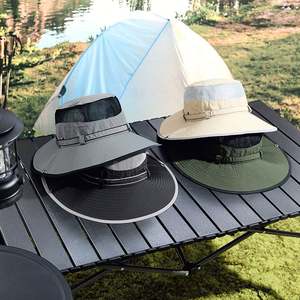 Chapeau de pêche à large bord en <span class=keywords><strong>maille</strong></span> respirante à séchage rapide, protection UV, type printemps-été - Product Image 2