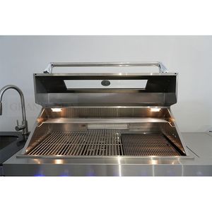 Vente en gros d'armoires de <span class=keywords><strong>cuisine</strong></span> d'extérieur en acier inoxydable îlots de barbecue <span class=keywords><strong>sur</strong></span> roues avec four à pizza - Product Image 3