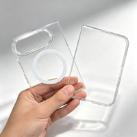Casing Ponsel Magnetik Transparan untuk iPhone 18 Duo, Hybrid Anti Benturan, Tipis, Anti Debu, Anti Gores, Lipat